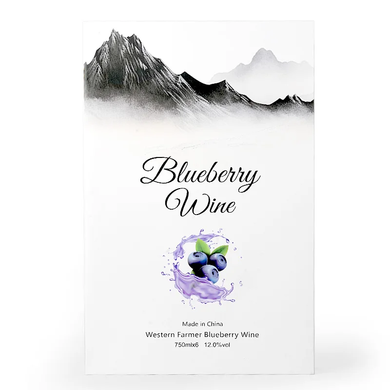Factory Customized 750ml High-end Blueberry Wine Dry Western Farmer Brand