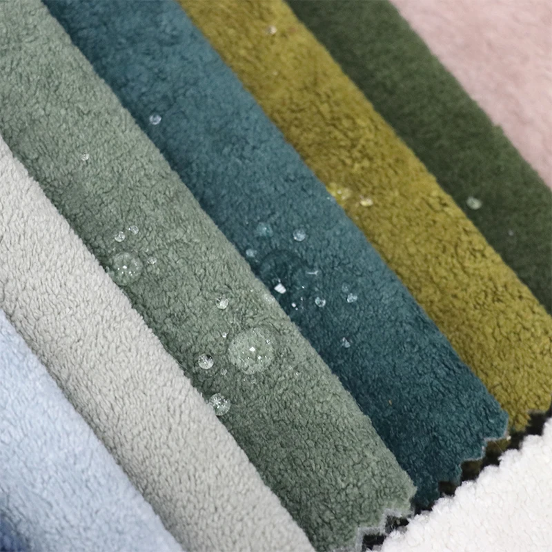 2303A Home Textile Waterproof 350gsm 142cm Granular 100% Polyester Fluffy Fleece Boucle Velvet Sofa Fabrics for Sofa Pillows