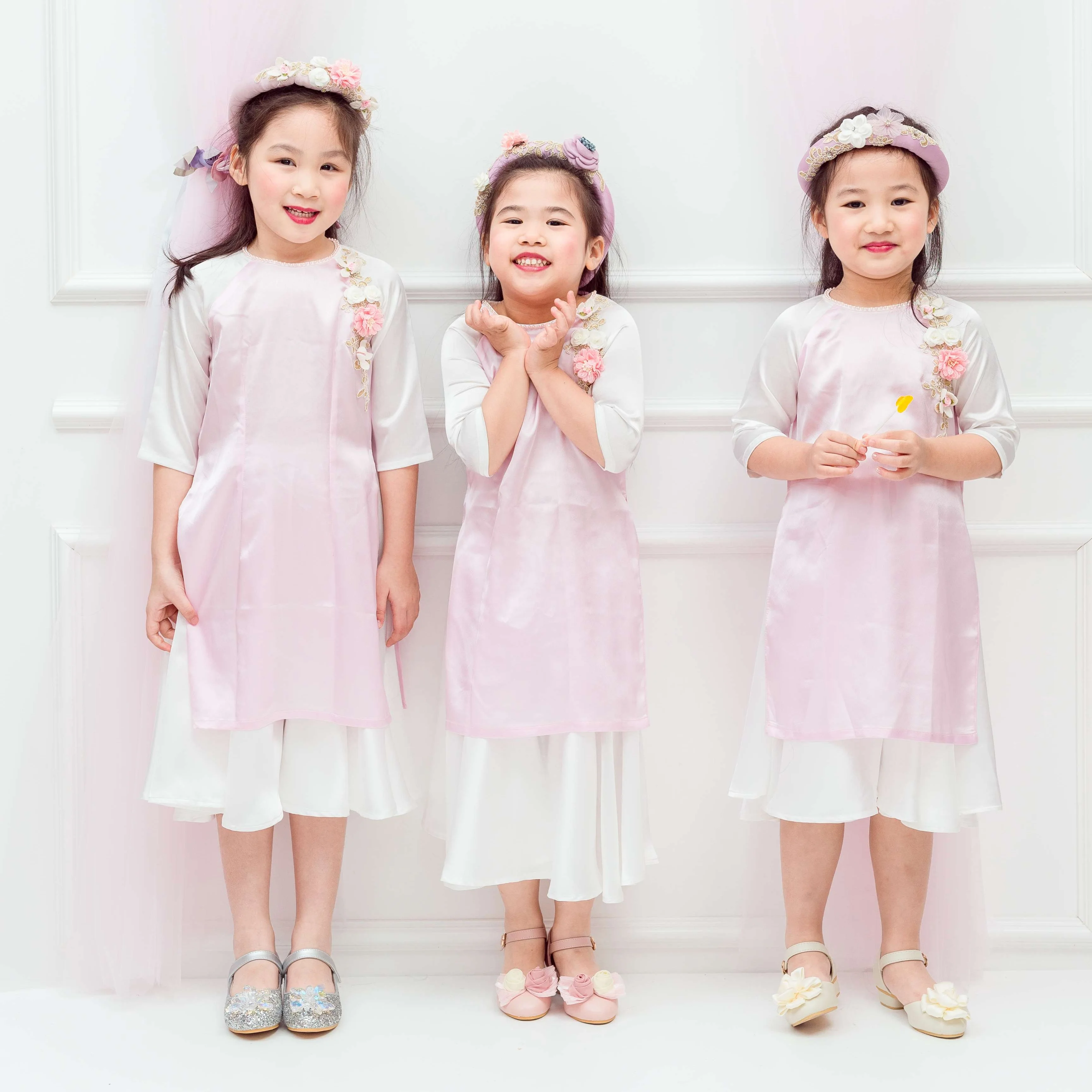 В аозай вьетнамские традиционный костюм для детей с новаторским стилем От 1 до 12 лет девочек