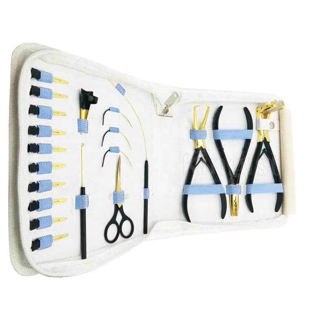 Инструменты для наращивания волос с пользовательским логотипом профессиональные плоскогубцы Microlink лента из нержавеющей стали в комплекте