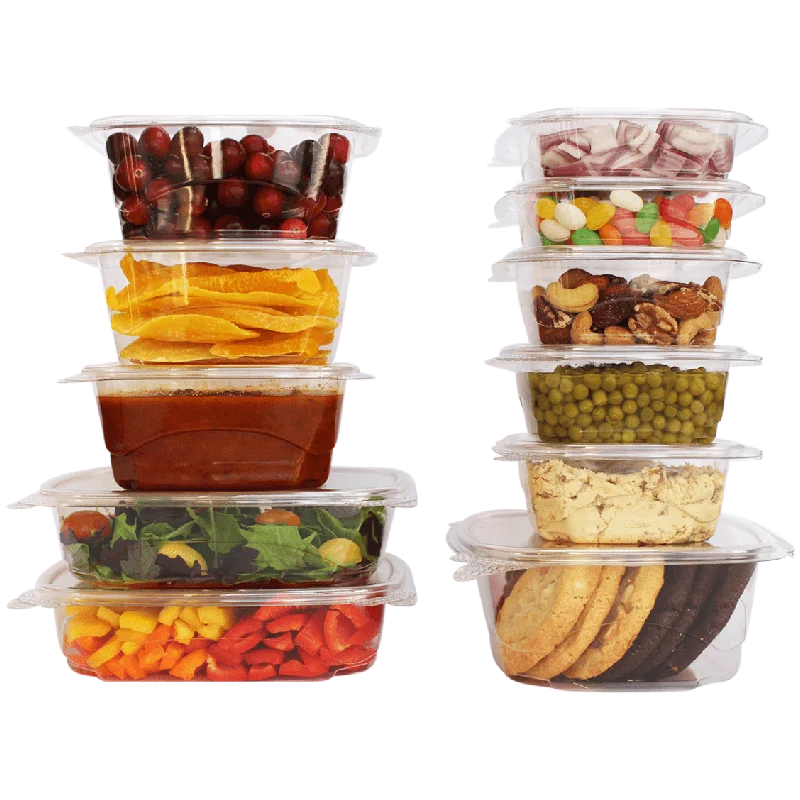 PET clear plastic disposable food container clamshell packaging salad box