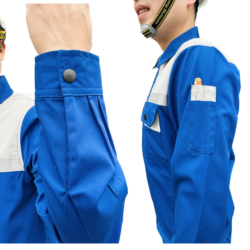 Cheap Price Workwear Uniform High Quality Protective Coverall Suit Breathable Fabric Custom Design Sample Logo