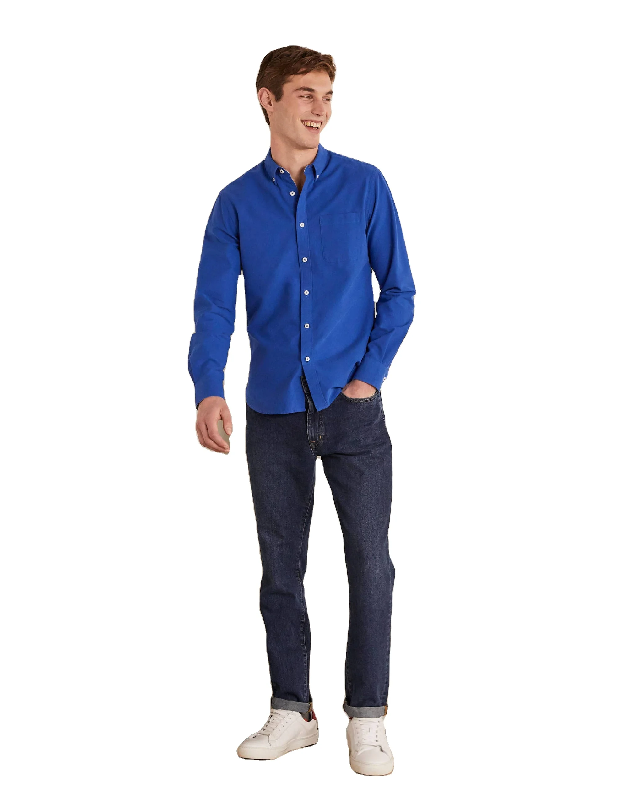 wholesale latest design 100% pure cotton long sleeve formal dress fashion shirt custom slim fit style casual shirt for men