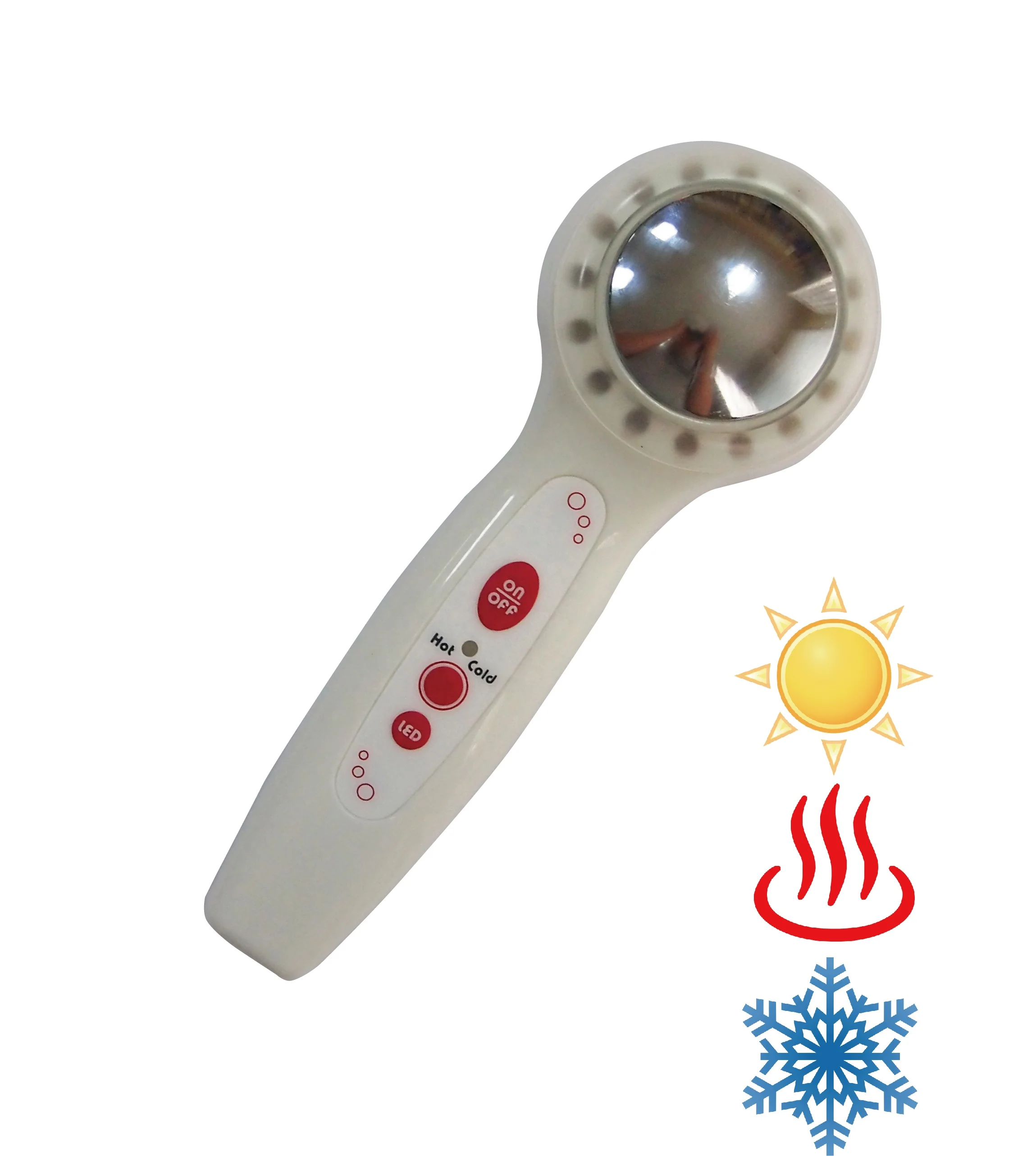 Handheld 3-in-1 cold hot hammer adjustable skin treatment portable skin care massager facial lifting red light | beauty series