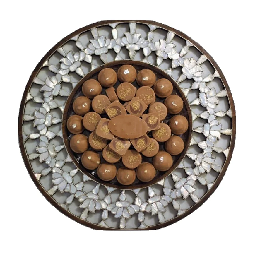 New Design Hot Selling Wood Serving Tray MOP inlay Chocolate Tray manufacture by Vietnamese