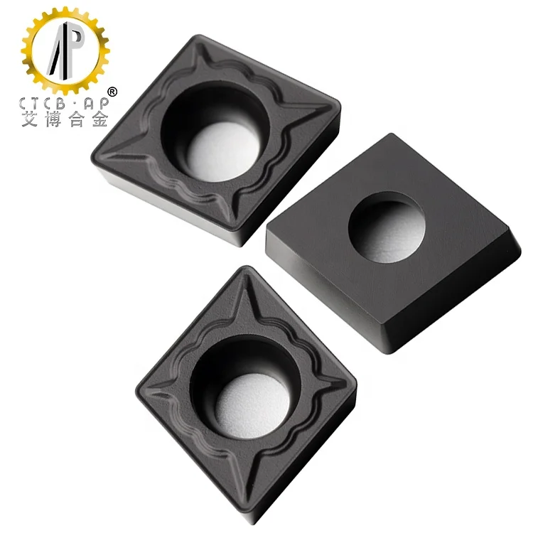 For M Type Materials Processing CCMT09T304-TM Tungsten CNC Carbide Inserts With CVD Coated Internal Turning Tools
