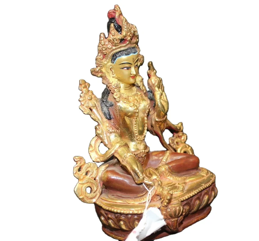 Home Decor Brass Statue Bronze Nepal Handicraft Tara Figurine Top Quality Brass Religious Metal Art for Sale