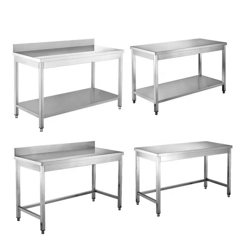 Commercial Kitchen Food Grade Stainless Steel Work Table With Undershelf