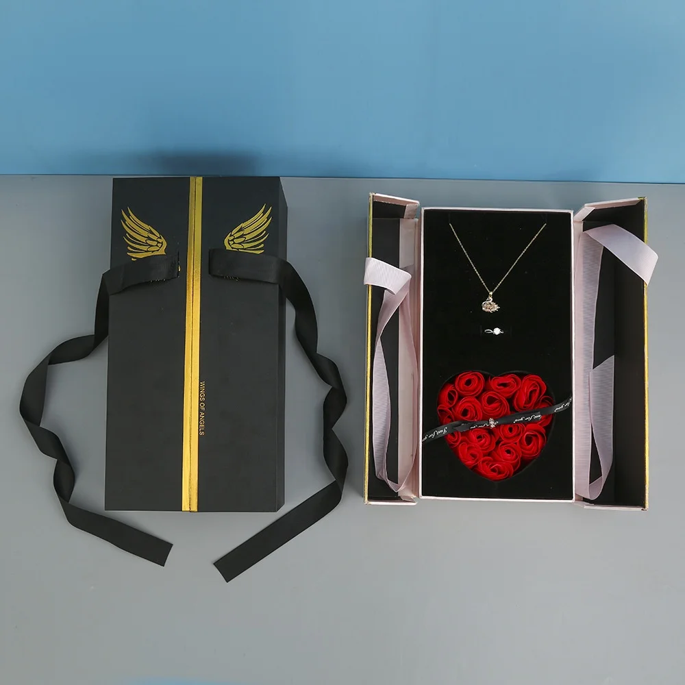 Seraph Rose Valentine Flower Gift Boxes Rectangular Silk Surprise Gift Box