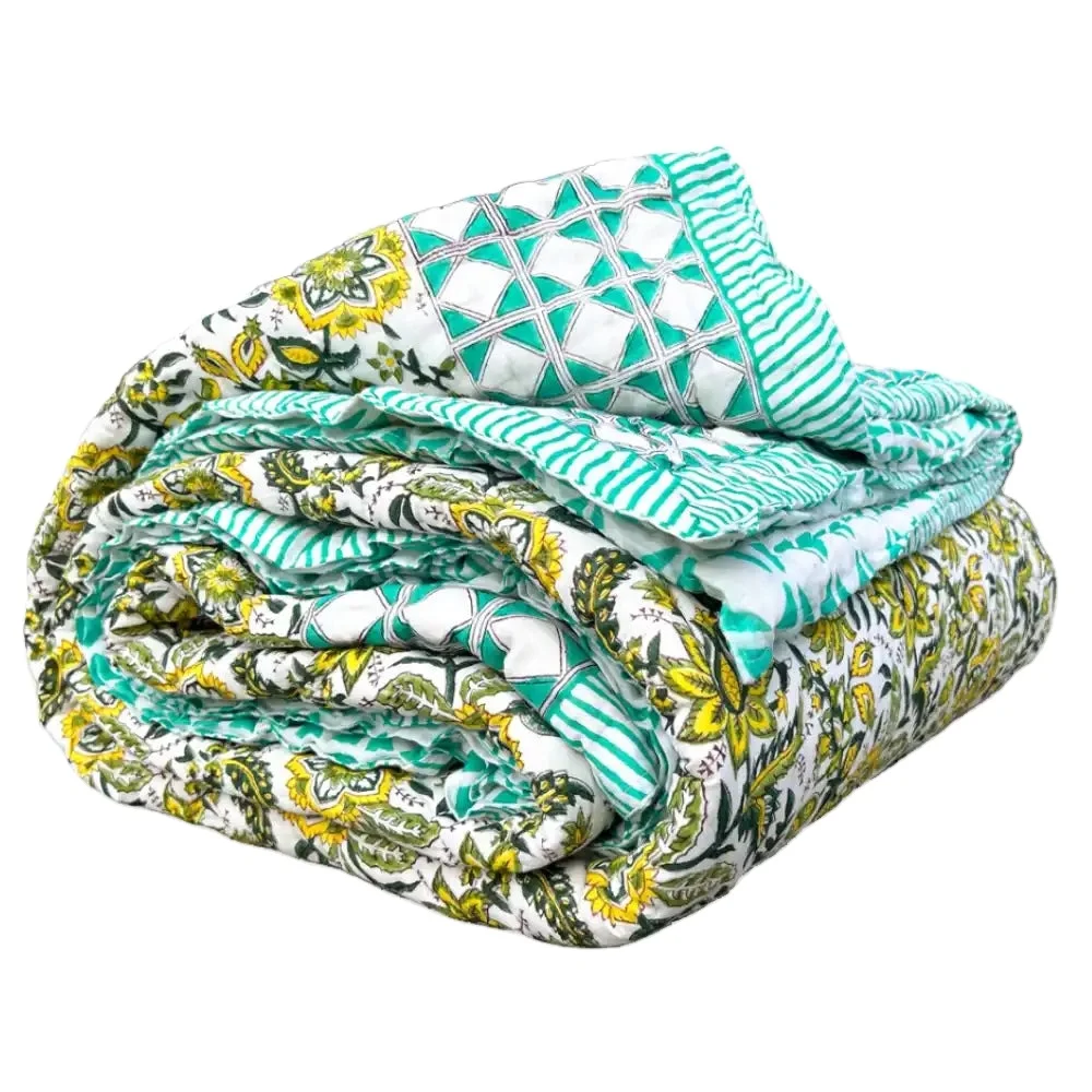 ORGANIC MULMUL COTTON QUILT 100% Pure Made Organic Cotton Quilt Made in India Product soft and comfortable.