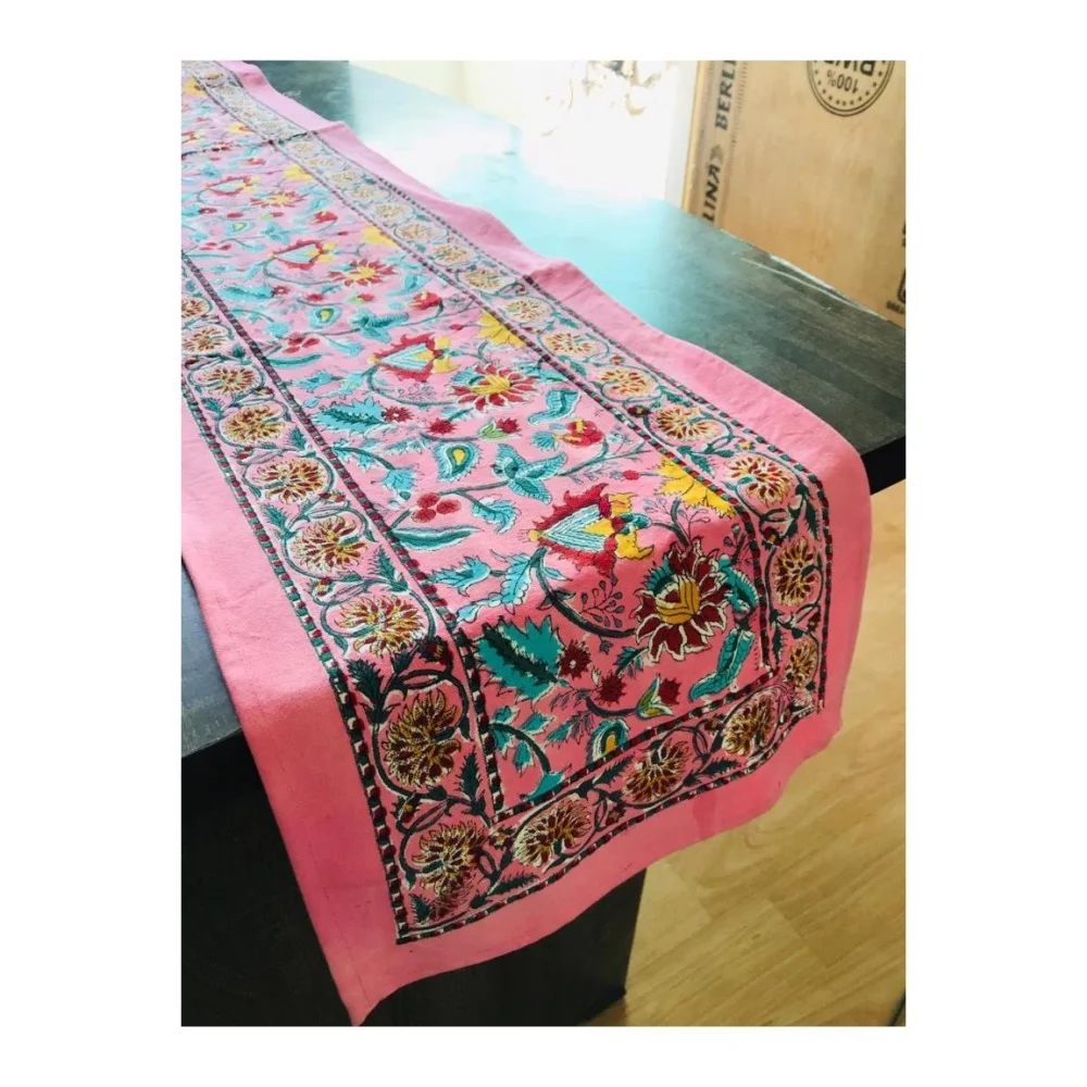 Hand Block Printed Organic Cotton Indian Style Table Runner