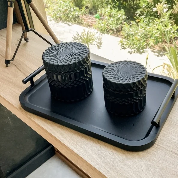 Handmade Iron Handle Decorative Tray Vintage Christmas Top Breakfast Coffee Table Wall Wedding Hanging Art Style Serving Tray