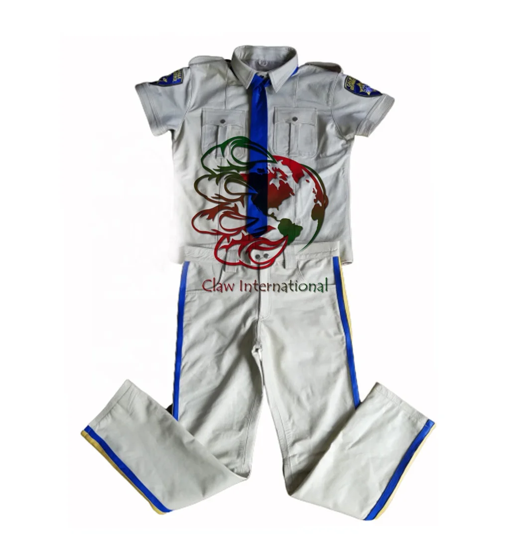  Фетиш кожаная униформа сделанная на измерение Байкерская для геев Униформа с блестками оптовая цена