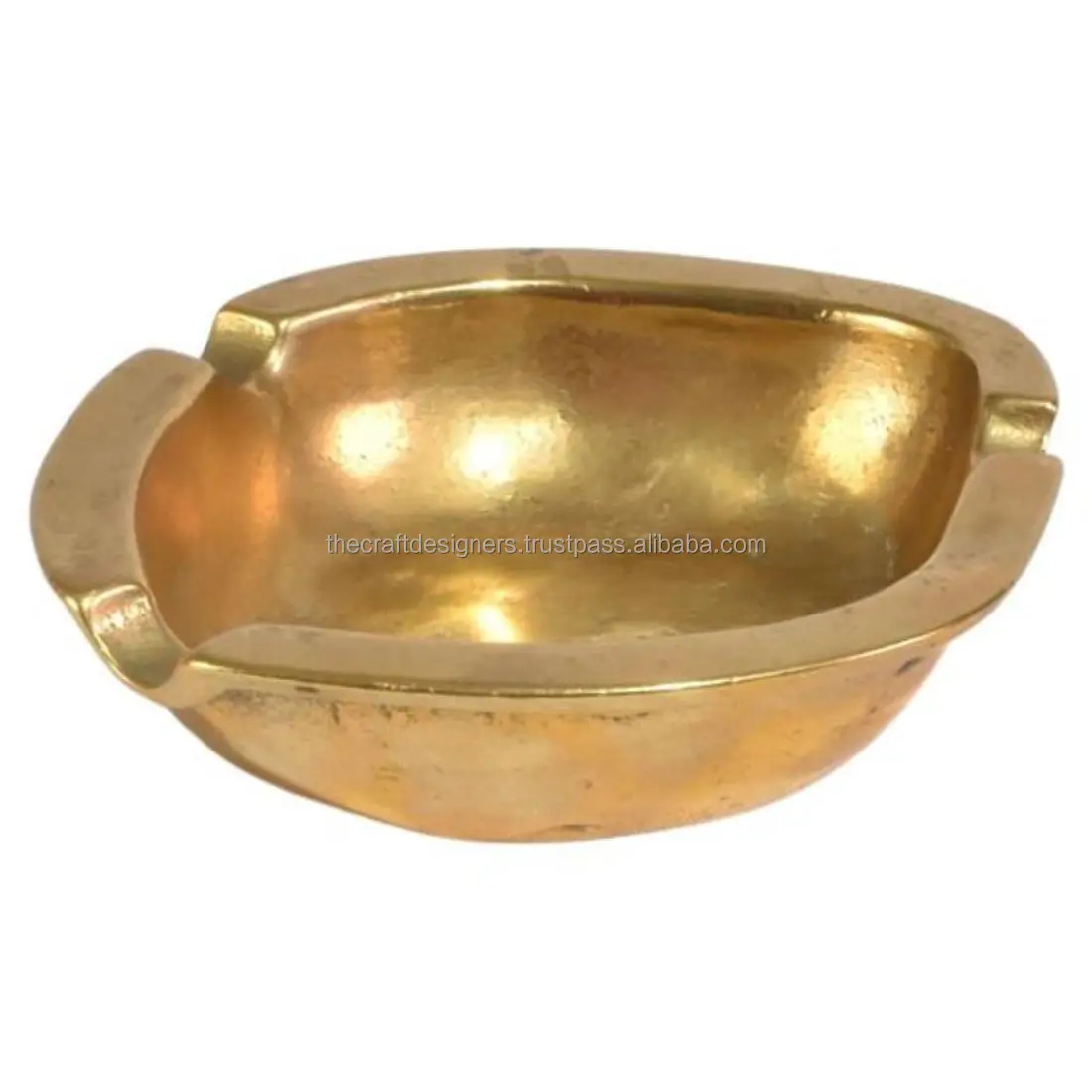 Brass Attached 2 Mangoes Ashtrays Hand Engrave Designing Best Selling Tabletop Ash Tray Cigar Ashtray Lightweight Metal Ashtrays