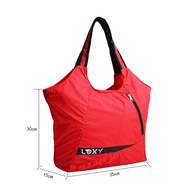 Rpet Tote Bag Large Capacity custom logo polyester gym bag shopping Bag with holder yoga mat handbag for women