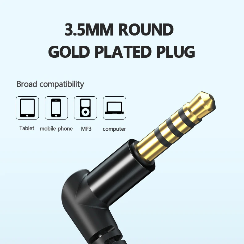 Hanging ear type unisex fashion running wire-controlled headphone Music sports headphone