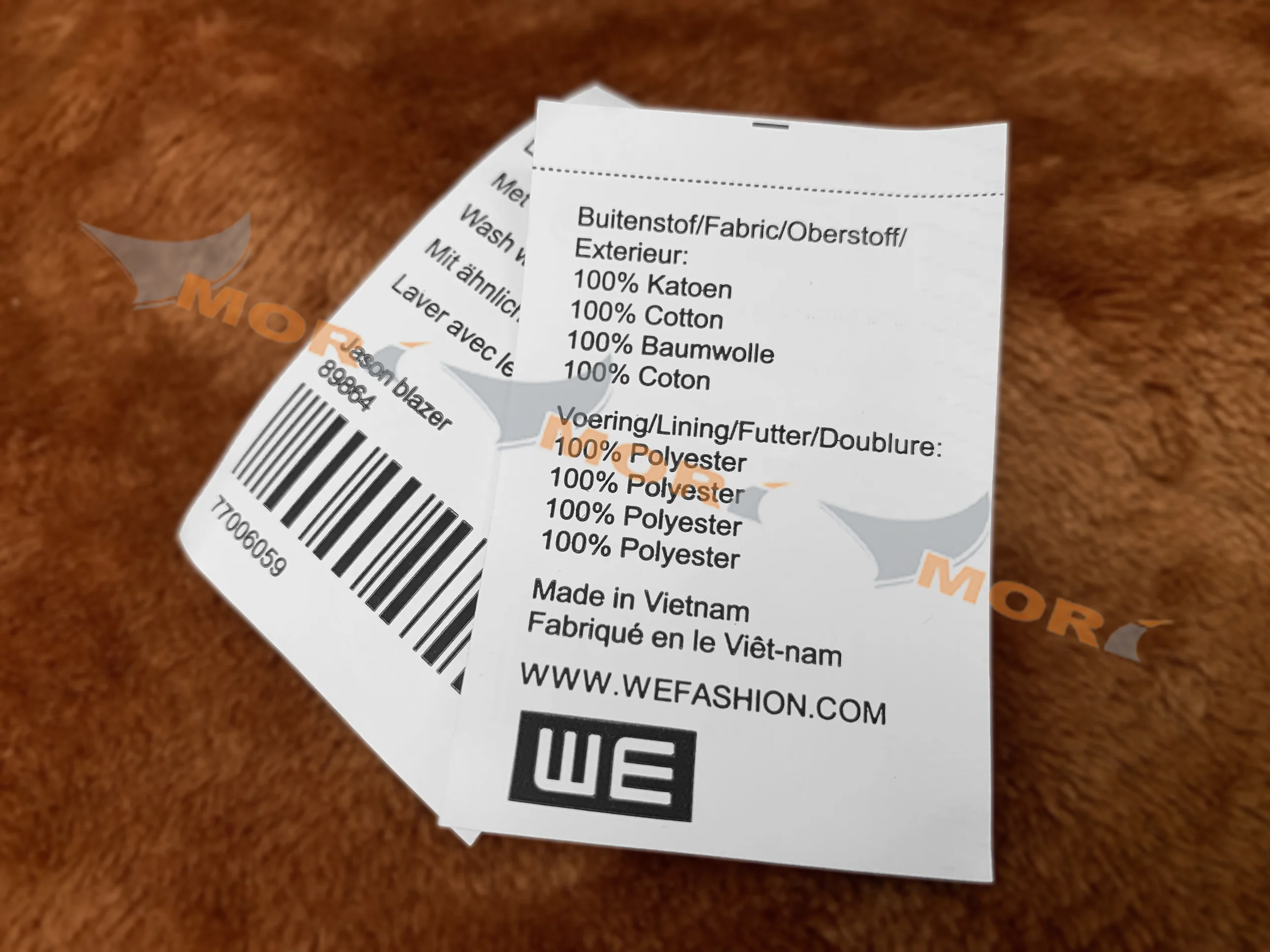 MORI Polyester Small Size Label For T-shirt Size Label For Clothing Nylon Labels