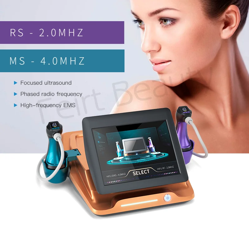 Dual Handles portable hifu machine Slimming Equipment face skin care massager mini hifu anti wrinkle