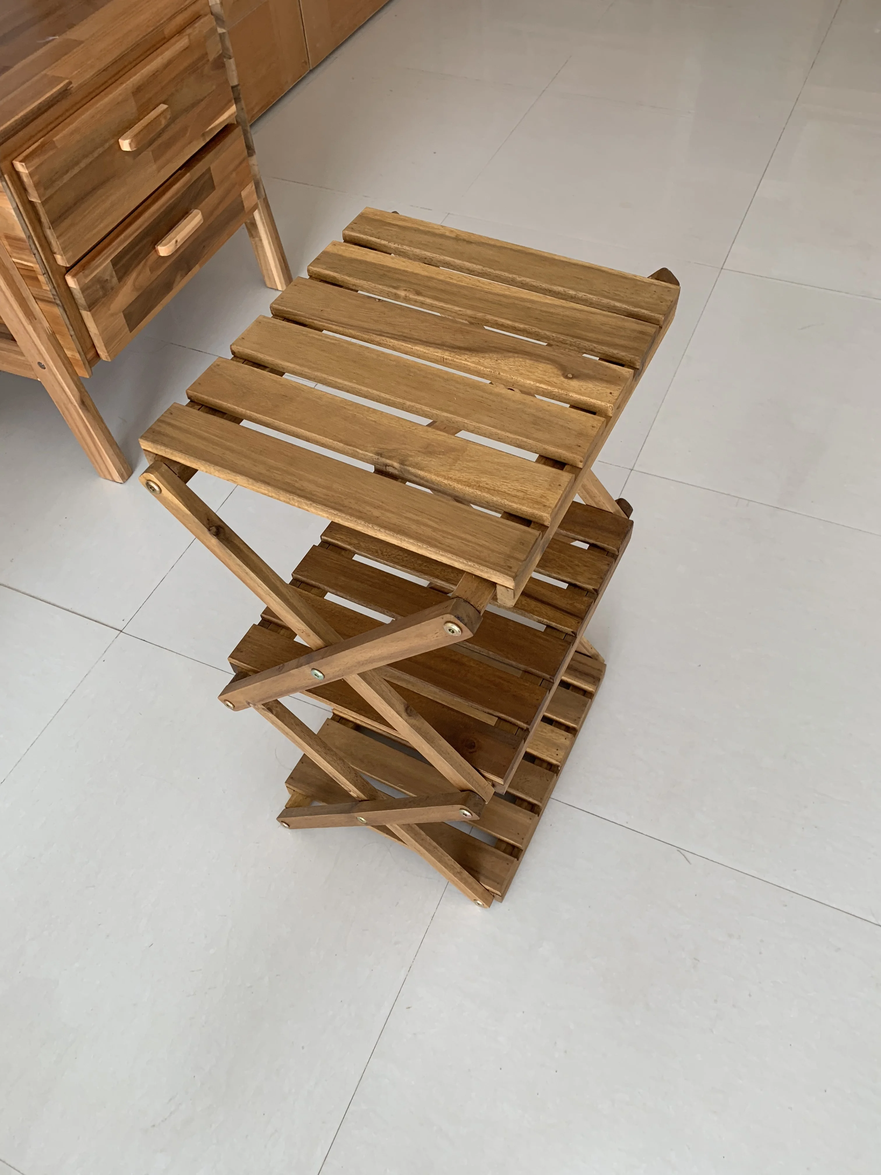 FOLDABLE ACACIA SHOE RACK - 2TIERS, 3 TIERS, 4 TIERS OR CUSTOMIZED SIZE - FSC VIETNAM