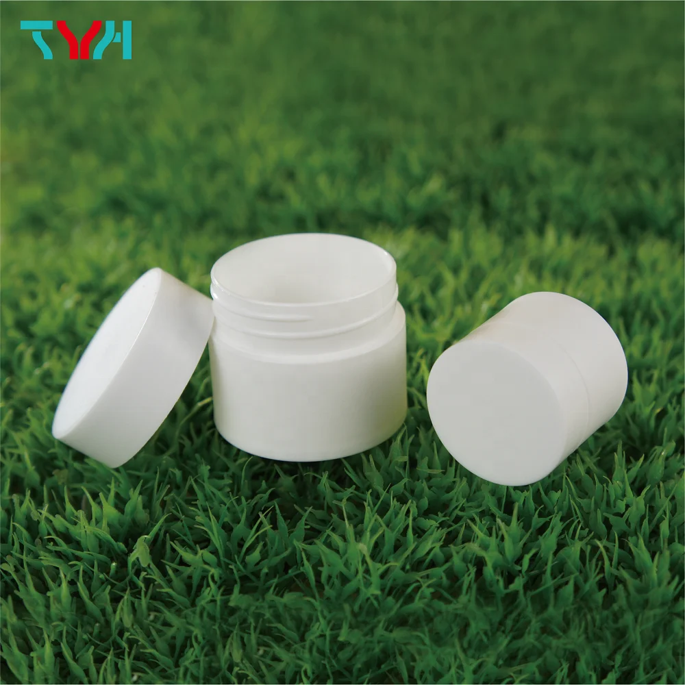 15ml Plastic Round Cosmetic Jars White PP Double-Wall Jar with White Cap for Cosmetic Product (ANH15)