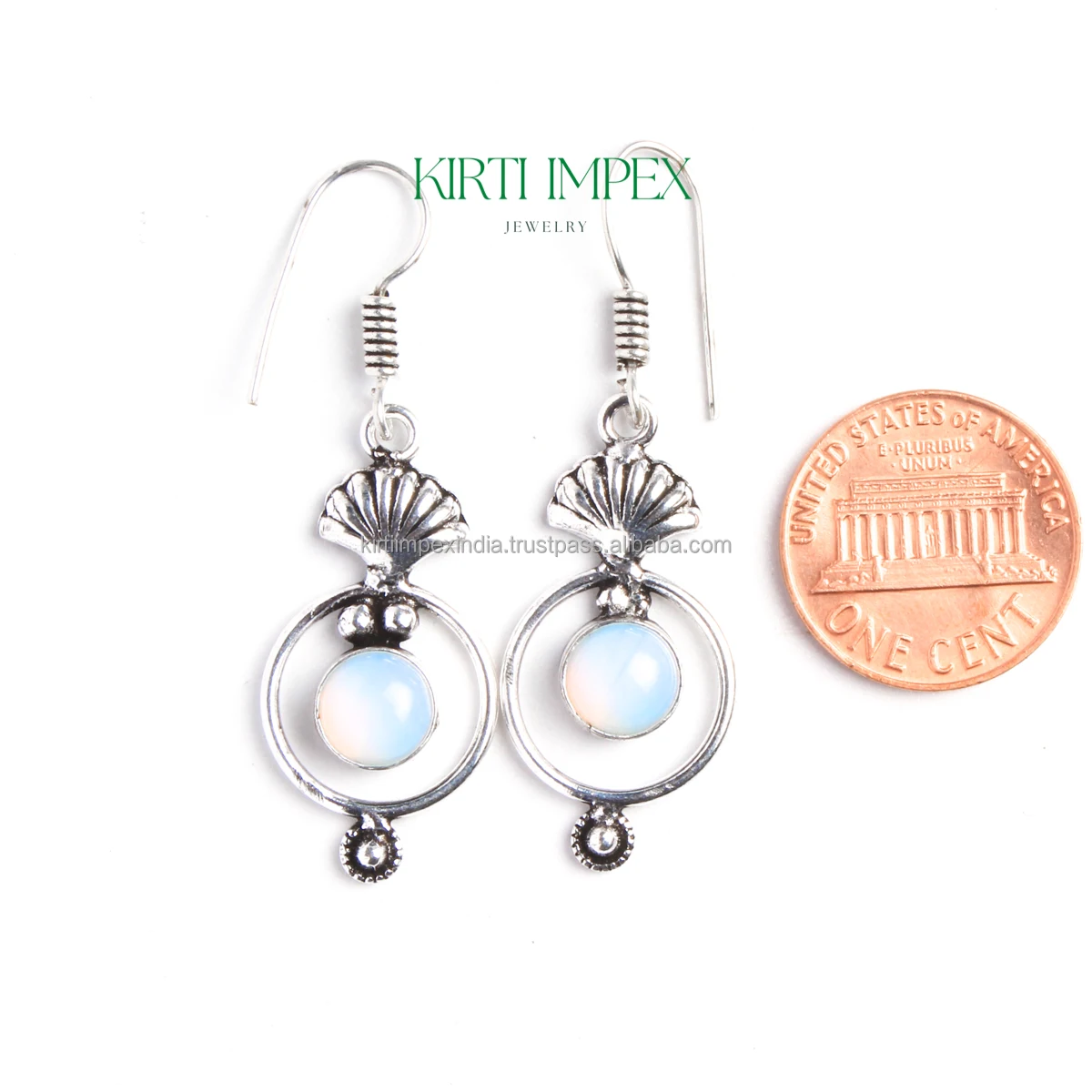 Exotic Ring 2021 New Opalite Diversified Designs Silver Overlay Boho Earrings Vintage Women Jewelry American Style