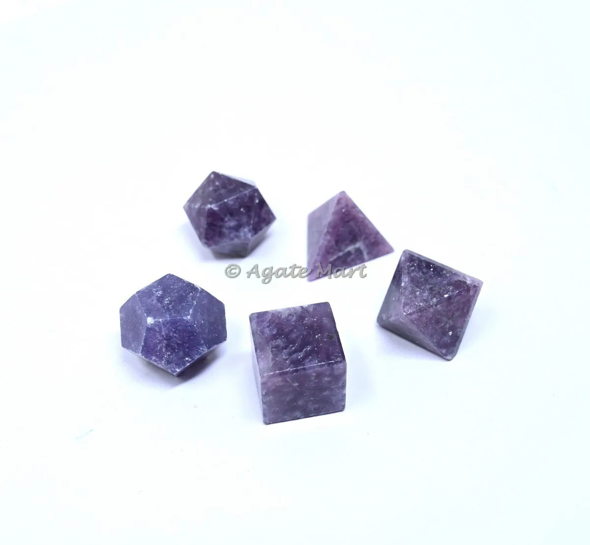 Best Quality Natural Dalmation Jasper Sacred 5 pcs Geometry Set | 5 & 7 Pieces Crystals Healing Sacred Geometry Set For sale