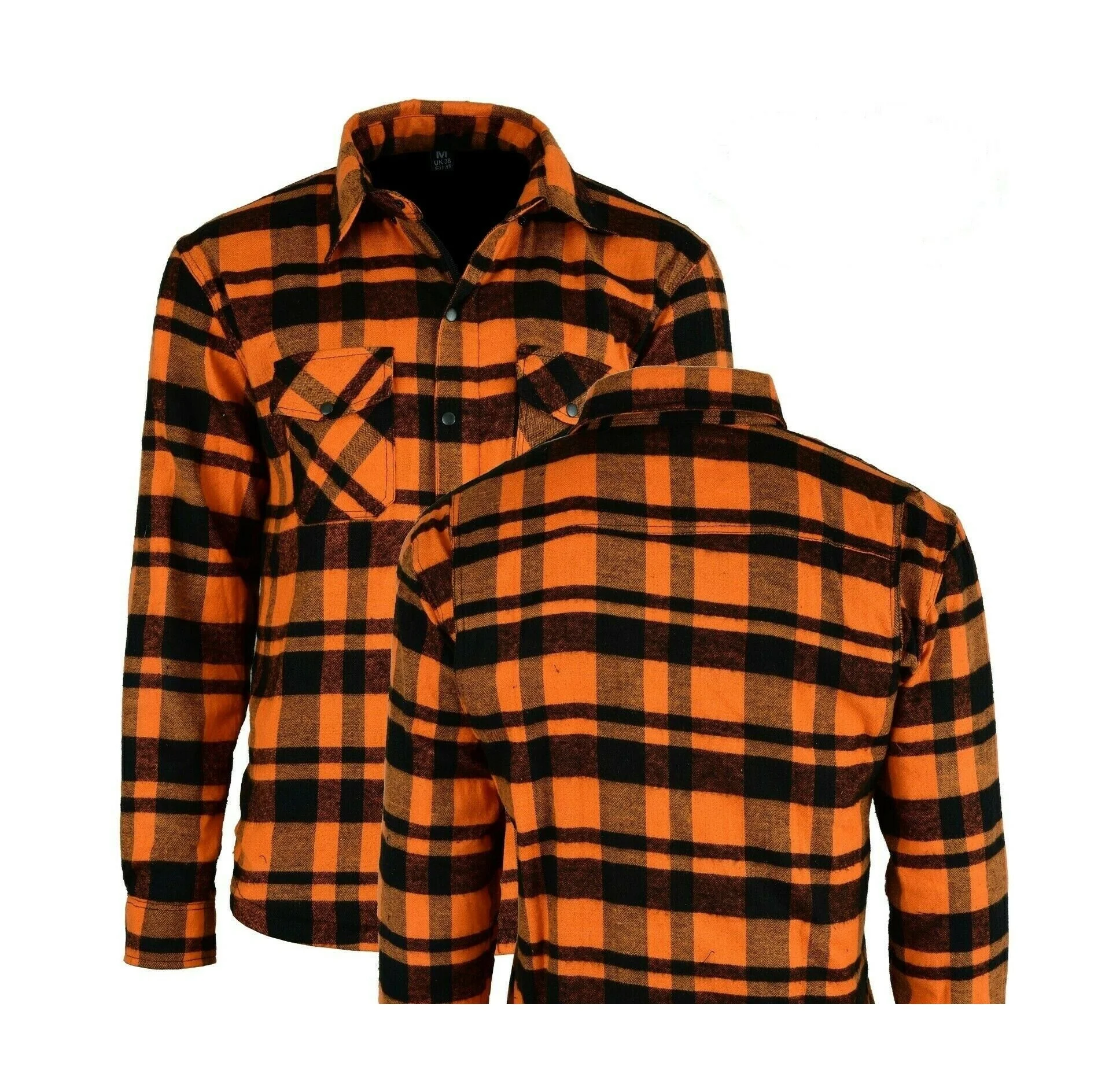 Biker racing jacket protection new cafe racer flannel cotton shirts OEM custom street stunt bikers Lumberjacks block style shirt