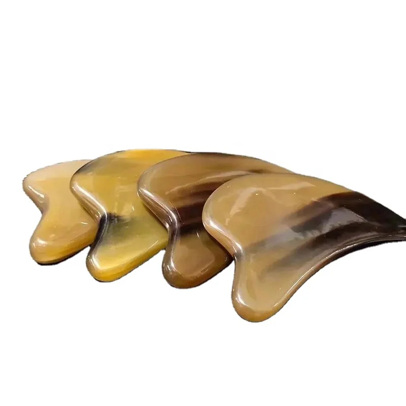 Row Horn Gua Sha Scraper Tendon Board Facial Massage Full Body massager Natural Decorative Massage Tools