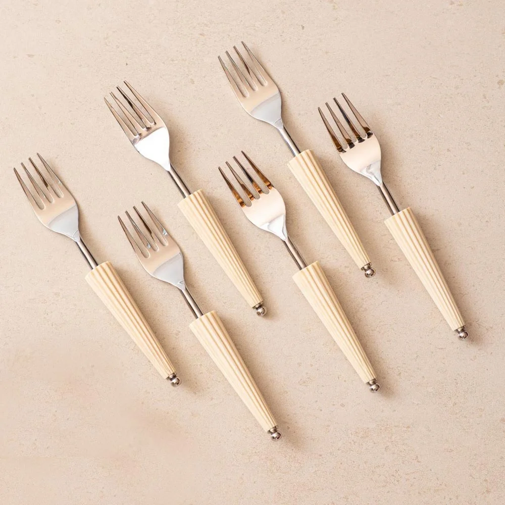 Fruit Vegetable Salad Tools Server Kitchen  Handmade cone style Handle  Western Style Flatware Baby Fork Set