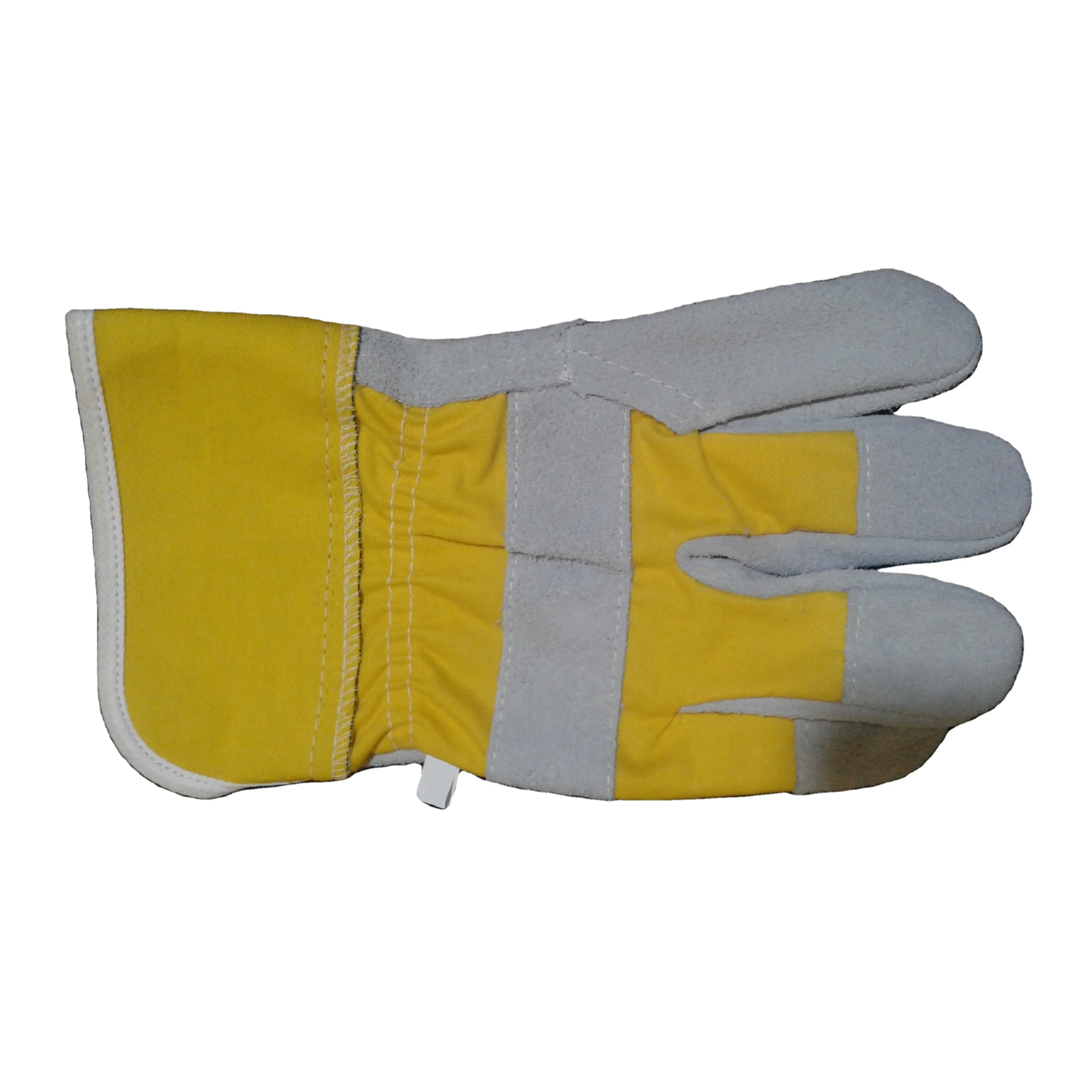 High Quality Working Gloves Industrial Hand Leather Safety Puncture Welding Driving Machine Repairing Gloves From Bangladesh