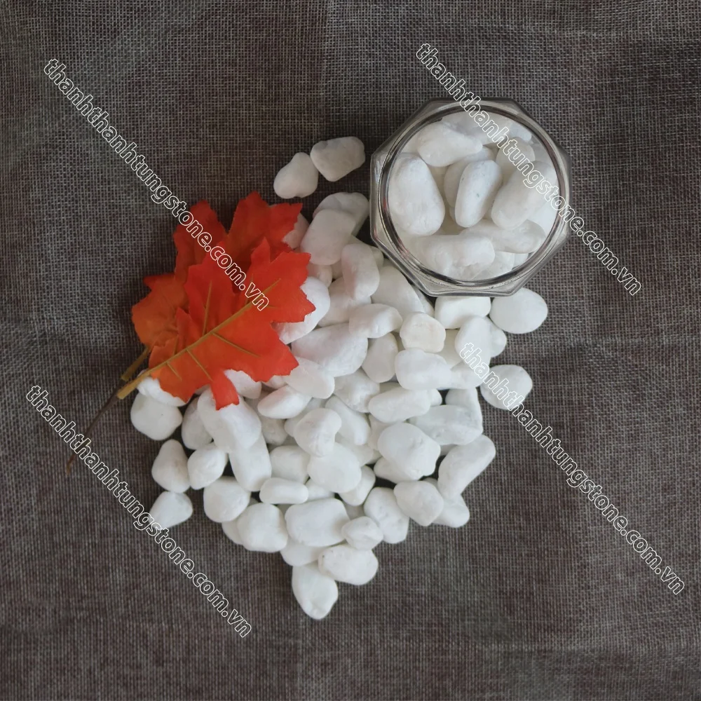 Pure White Tumbled Low Price Natural Stone Glass Pebbles In Bulk Polished Stone Cheap Blue Black Mexican Beach Pebble Crushed