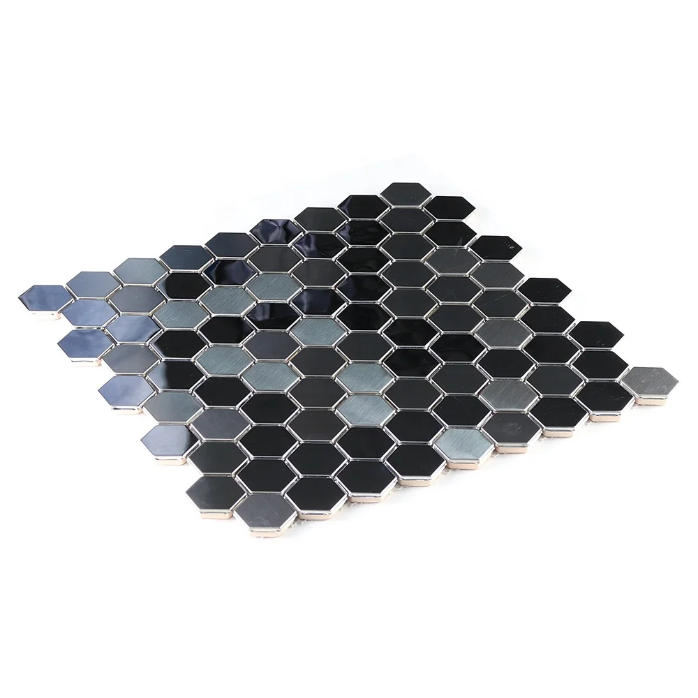 Square mosaic tile for background decoration Factory price metal mosaic stone mosaic tile