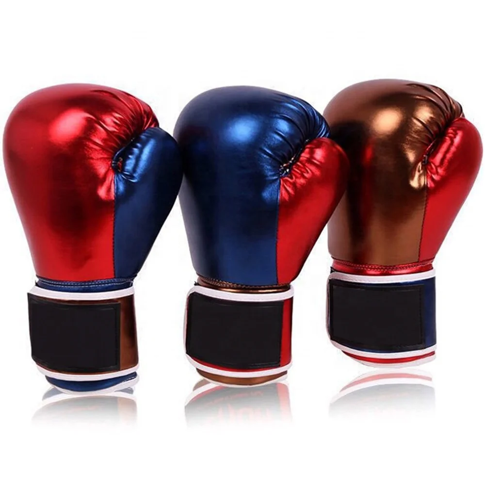 Боксерские перчатки для кикбоксинга тренировочные боксерские с полиуретановым покрытием и принтом Индивидуальные снасти