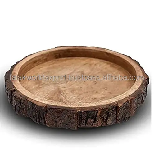 New look Kitchen Home Decor Accessories Kitchen DiningTable Centerpieces Decor Round Wooden Serving Tray From Falak World Export