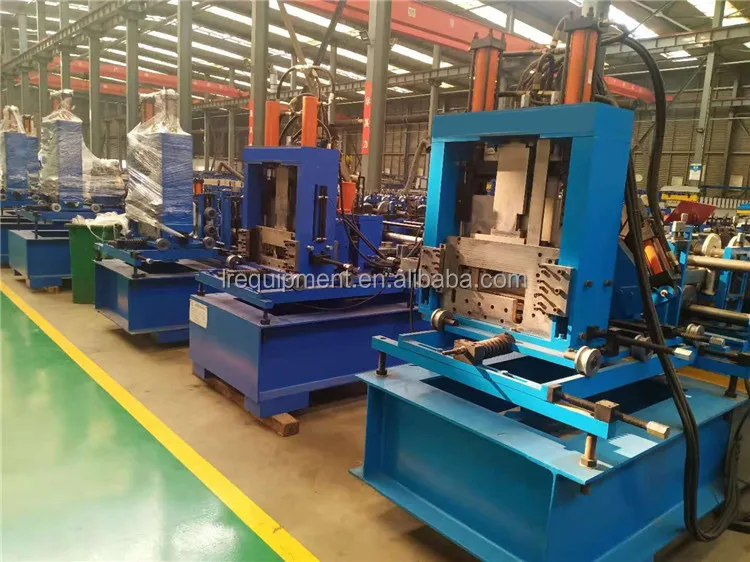 Purlin Frame Automatic C Shape Steel Frame Metal Making Production Line C Purlin Cold Roll Forming Machines