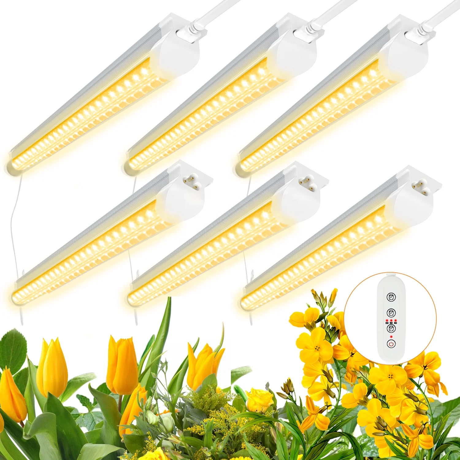 JESLED Plant Light 2ft/3ft/4ft T8 Super Bright Full Spectrum led Grow Light T8 Integrated Growing Lamp Fixture for Indoor Plants