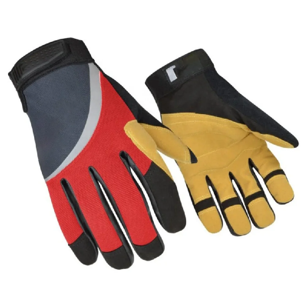 Rescue Gloves Wholesale Machine Mechanical Manufacture Mechanic Leather Warm Rescue Working Gloves Durable