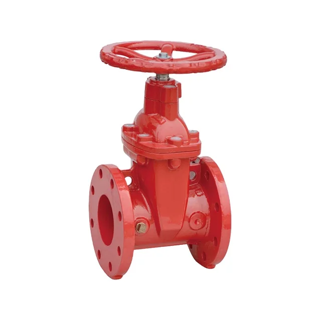 Leyon FM UL Fire Fighting Pipes Ductile Iron Red Epoxy RAL3000 Flanged Resilient NRS Gate Valve