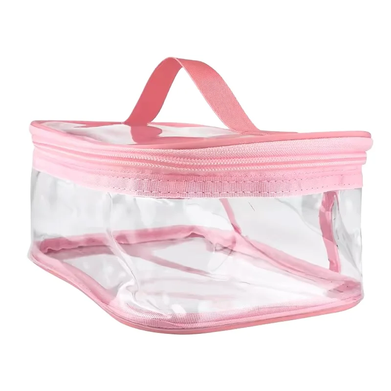 OEM ODM PVC large ladies cosmetic storage bag pvc bag travel transparent bag with zipper Made in Vietnam