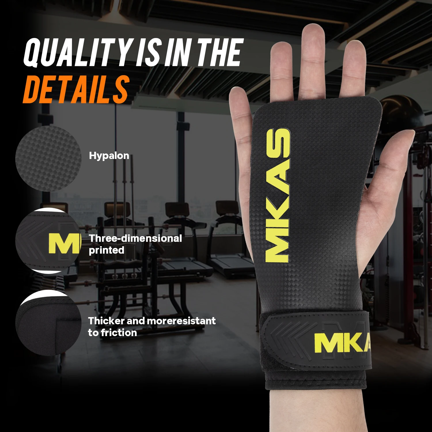 LADYGLOW Calisthenics Rubber Carbon Fibre Pattern Anti Slip Weight Lifting Gymnastics Grips Palm Protector Hypalon Gym Grips