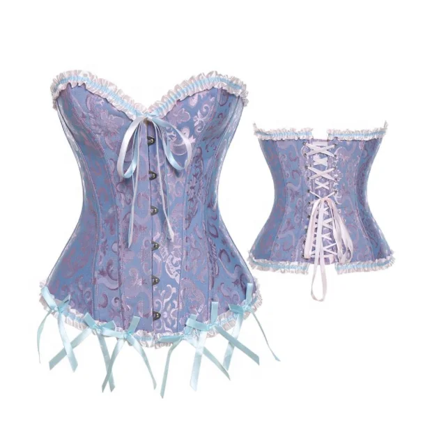Genuine Quality Lace Up Vintage Corset Available For Women In Bright Multi Colors In Reasonable Prices