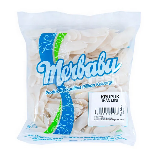 Indonesia Product Merbabu Kerupuk Ikan Mini Lebar Lezat Cracker Fish Crispy Snack Food
