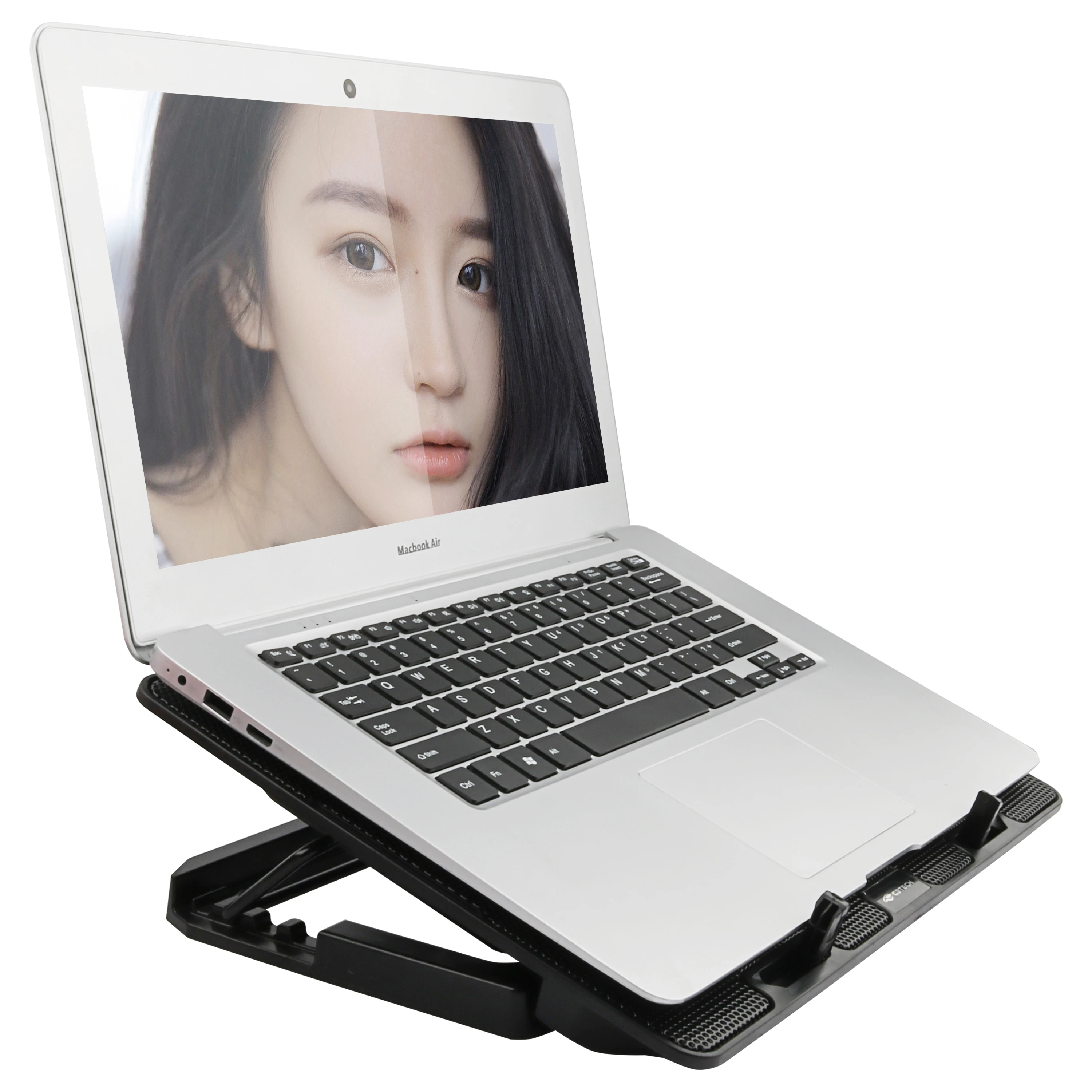Great Roc factory design 17inch laptop  stand aluminium air cooled 4 level adjustable laptop cooling stand