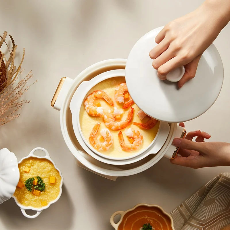 Smart Electric Ceramics Slow Cooker Water Stew Soup Porridge Health Pot Reservation Timer Baby Food Cooking Machine