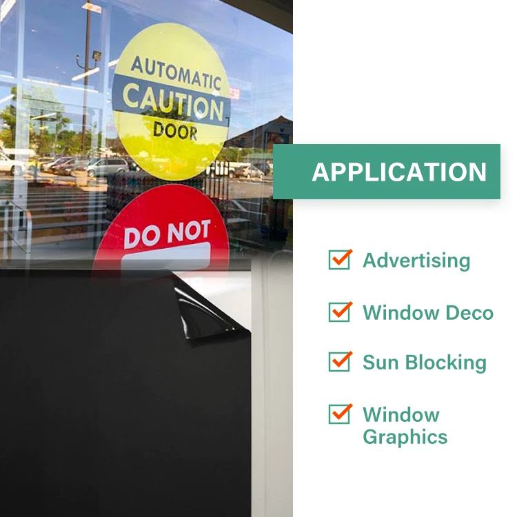 Multi-functional No Residue No Glue Static Cling Opaque PVC Matte Vinyl Window Privacy Thermochromic Film