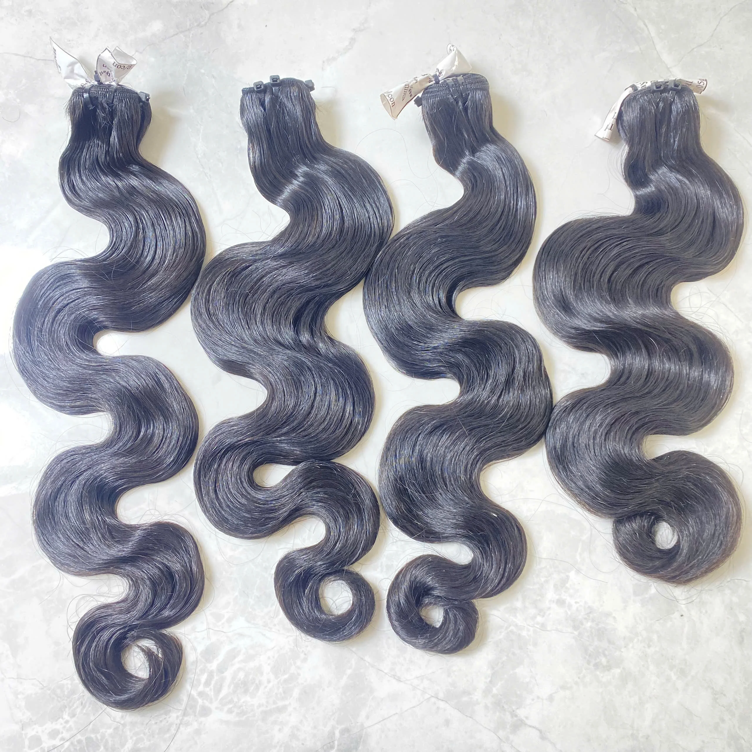 Большой заказ объемные волнистые натуральные волосы черного цвета в пучке кутикулы человеческие для наращивания