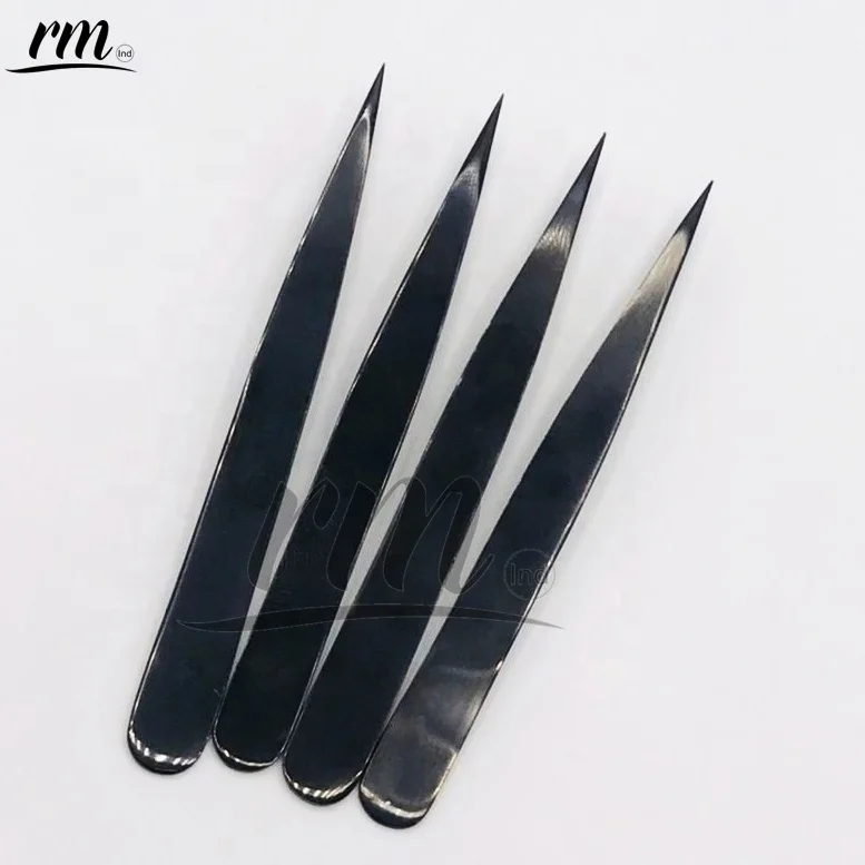 Черный плазменный пинцет для бровей из нержавеющей стали лучшее качество низкая цена изысканный стиль все цвета в наличии и упаковке