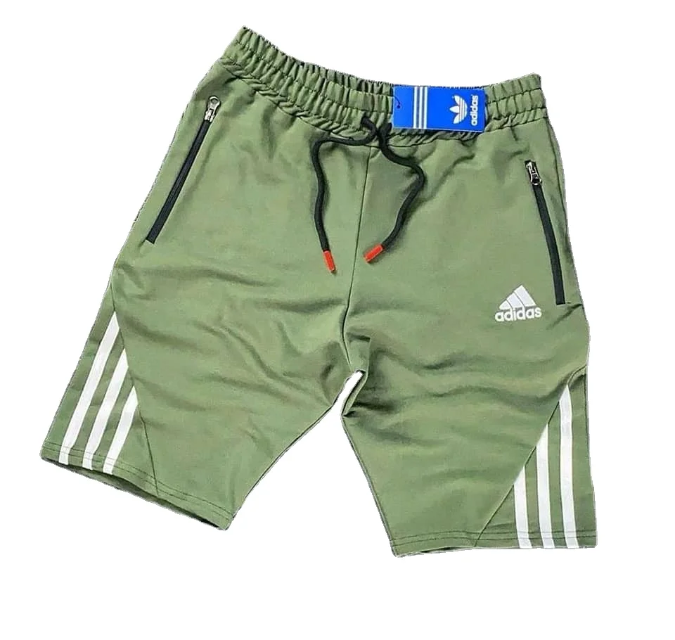 Шорты мужские спортивные с карманами на молнии, Свободные повседневные уличные штаны для фитнеса из хлопка и полиэстера, для бега, на заказ, лето