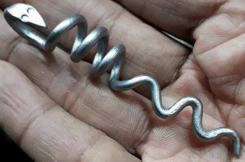 Beautiful Handmade Forged Viking Snake Hairs Bead Hair Ring Tribal Style Hair Accessory Viking Hair Barrette Clip, Cuff, Bun Pin