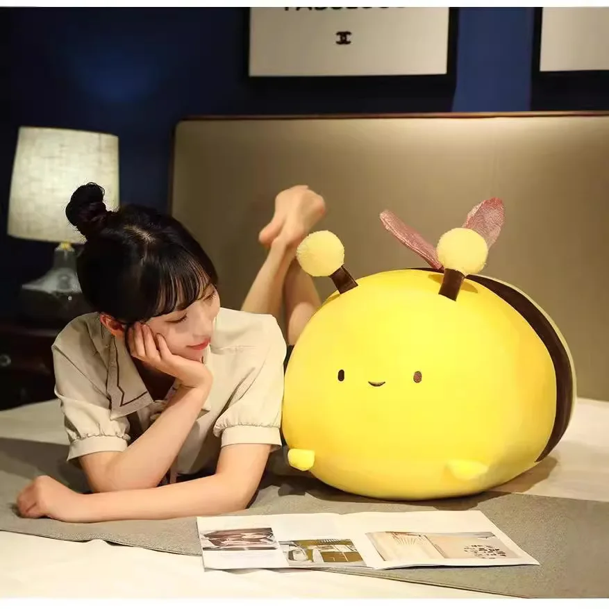 Ultra Soft Insect Series Honey Bee Plush Toy Cute Lying Posture Doll Kids Adults Unisex Mesh PP Cotton Perfect Birthday Gift